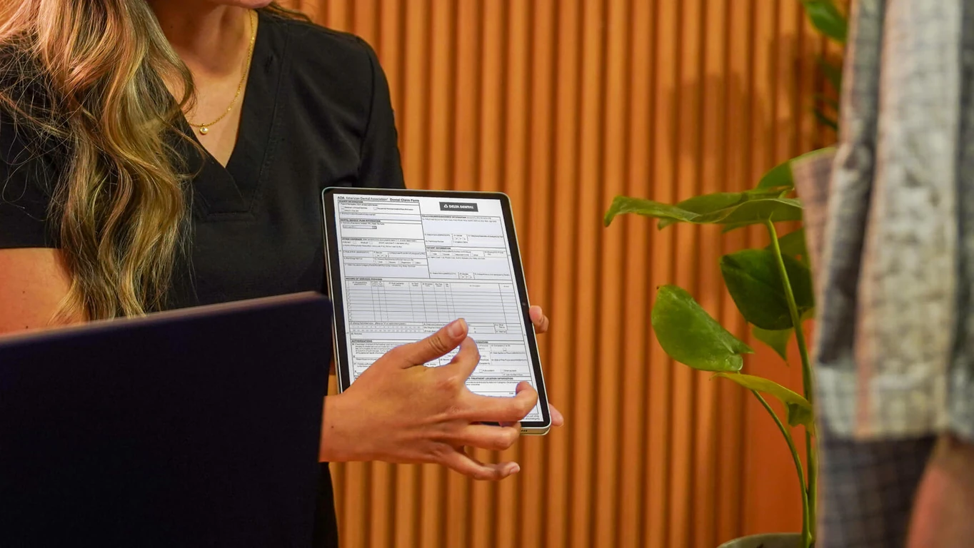 Dental insurance documents prepared for reimbursement after treatment in Mexico.