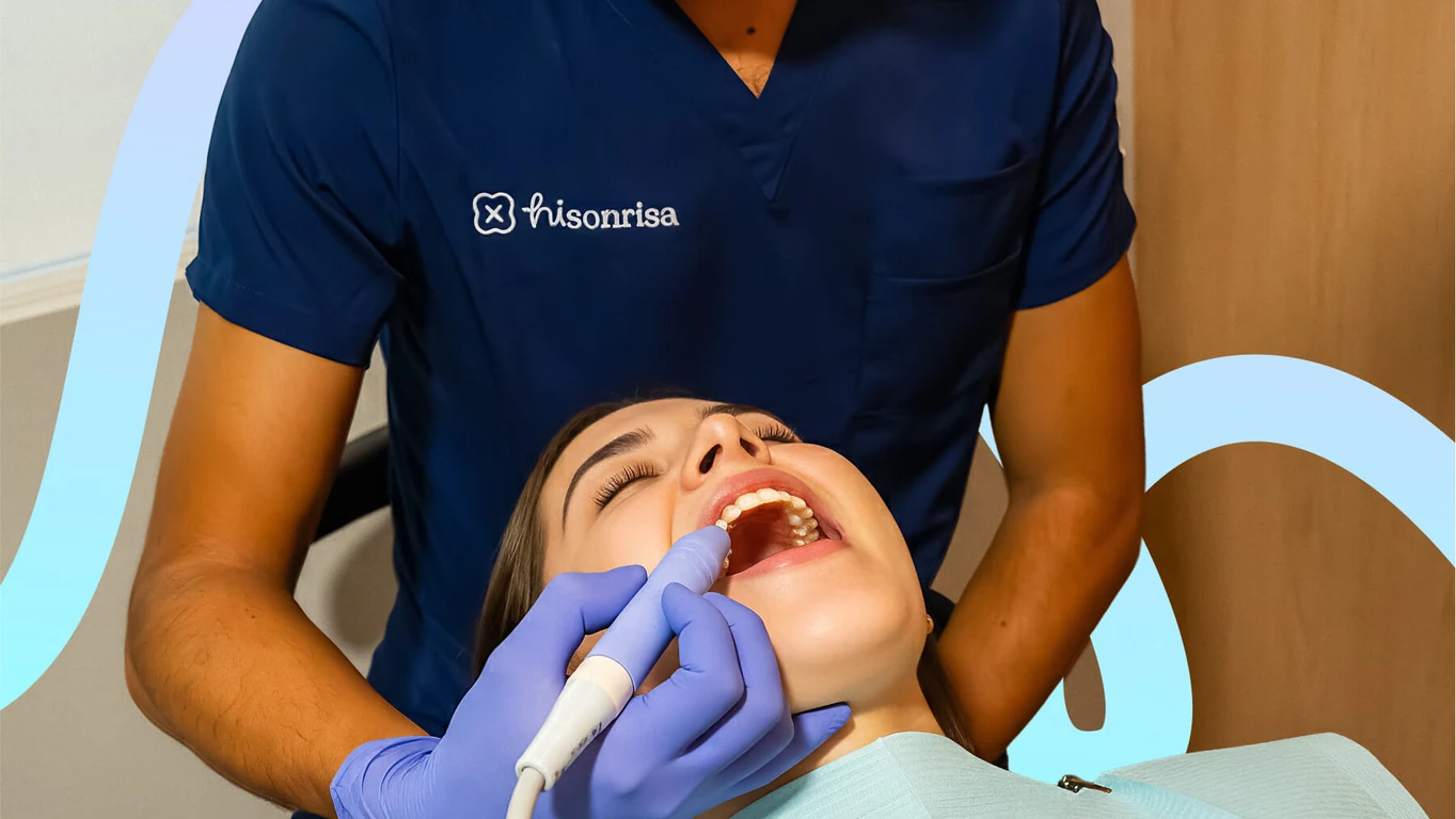 Professional dental cleaning tools and equipment.