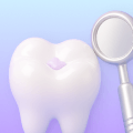 hisonrisa 3D icon of a tooth with a small cavity.