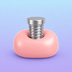 Protected dental implant surgical site icon.