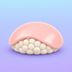 Protected bone graft after implant surgery icon.