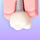 Upper molar dental implant icon.
