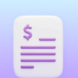 Invoice icon for itemized English dental invoices.