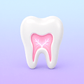 Tooth nerve pain icon for lingering hot or cold sensitivity.